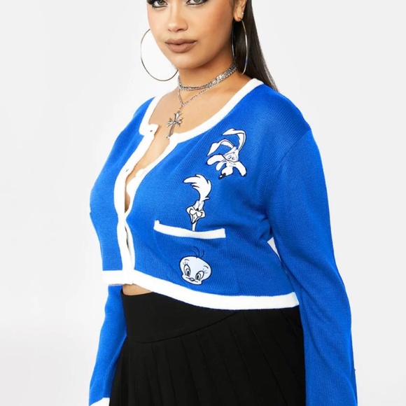 Looney Tunes Team Player Knit Cardigan - Picture 3 of 5